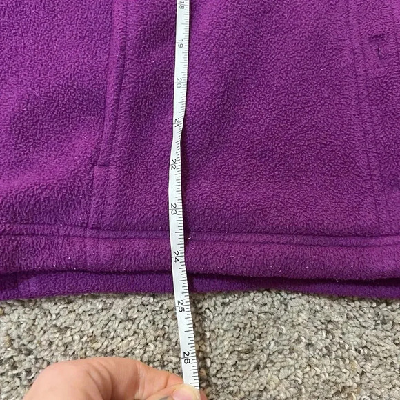 Lands' End Jacket Vintage Texture Fleece Polartec Womens Button Shacket Warm 90s - Picture 7 of 10